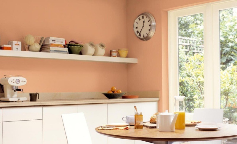 Färg Lägenhet Peach Kitchen Wall Ideas