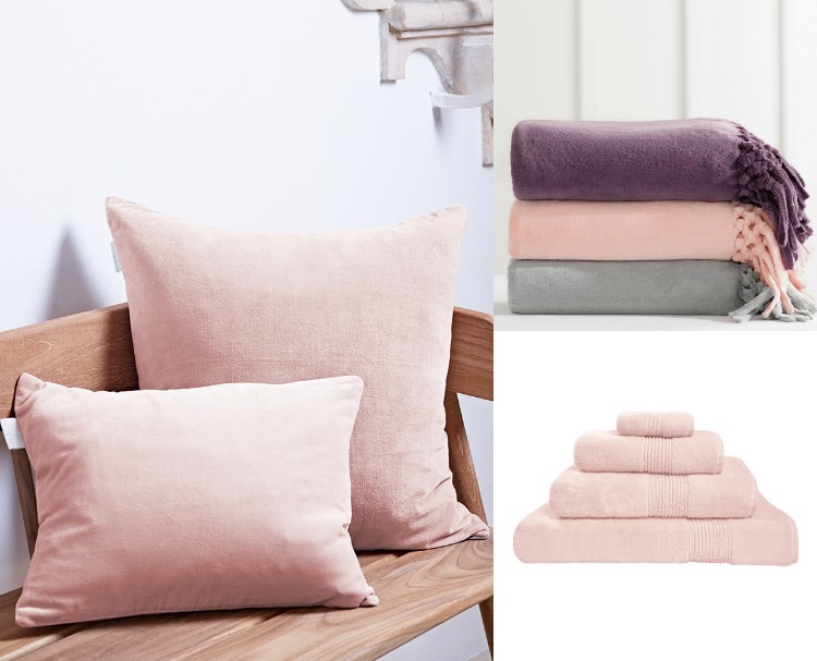 färg-pulver-rosa-vägg-färg-hem-tillbehör-dekoration-kuddar-överkast-textilier