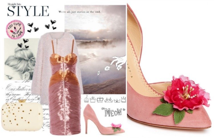 färg-pulver-rosa-kombinerar eleganta-feminina-accent-skor