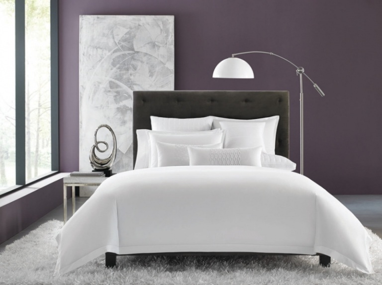 Färger-vägg-sovrum-lila-idéer-moderna