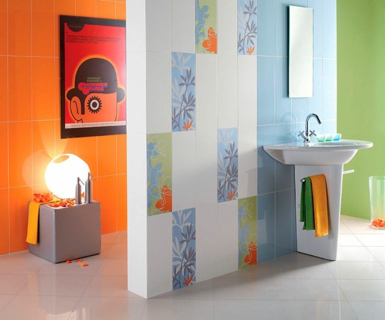 Färger badrum design färgglada dekorera idéer moderna