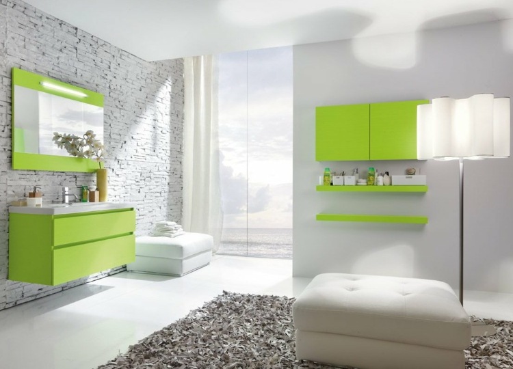 Färger badrum gröna sanitära designidéer moderna