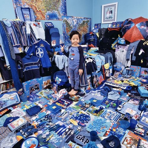 Blå barnkammardesign för pojkar blå