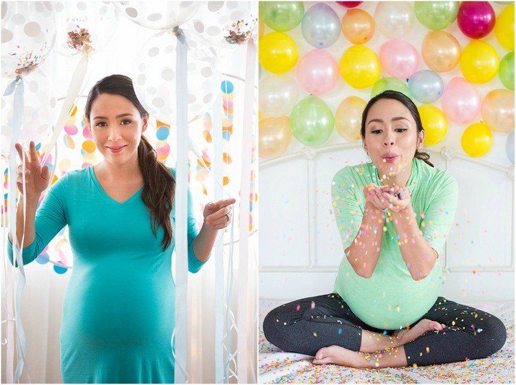 photobooth idéer baby shower party ballonger konfetti