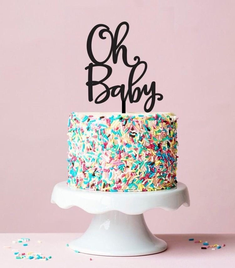 strö baby shower cake dekorera tårta hållare bokstäver