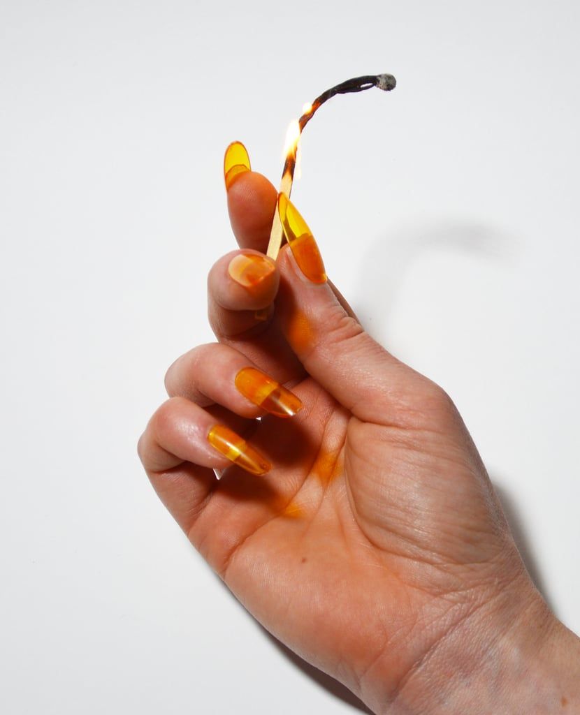 Jelly Nails gör själv neonfärger orange nagellack sommar nageldesign