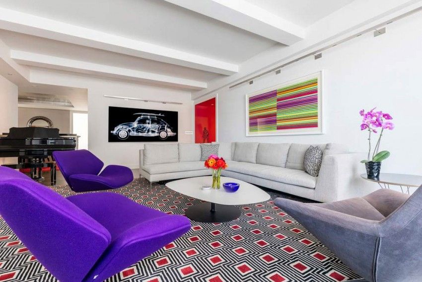 färg-design-idéer-nyc-appartement-moderna-bilder-färgade-piano-sittplatser