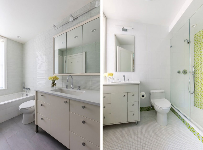 Färgdesignidéer -nyc-appartement-badrum-vanligt-enkelt-vitt-ljusgrått