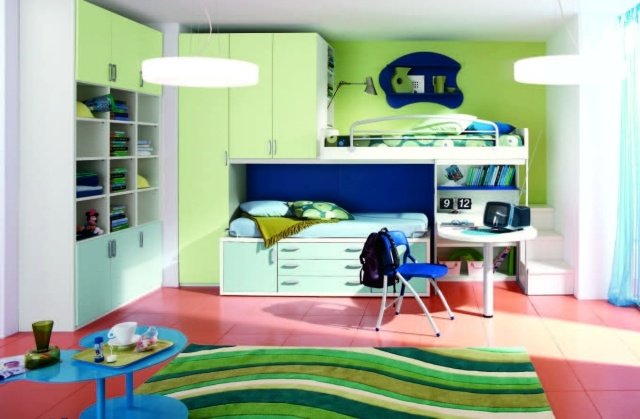 färgdesign-barnrum-pojke-grön-aqua-koboltblå