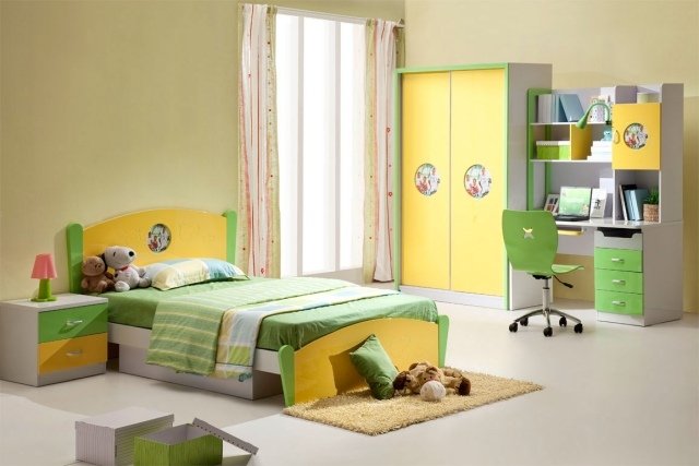 färg-design-barnrum-pojke-flicka-gul-grön