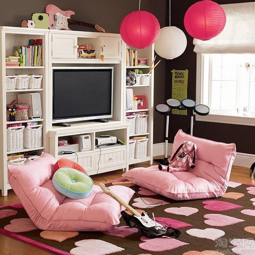 förskoleflicka rosa beanbag