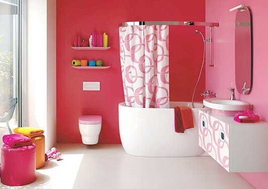 energisk-rosa-färg-badrum-design