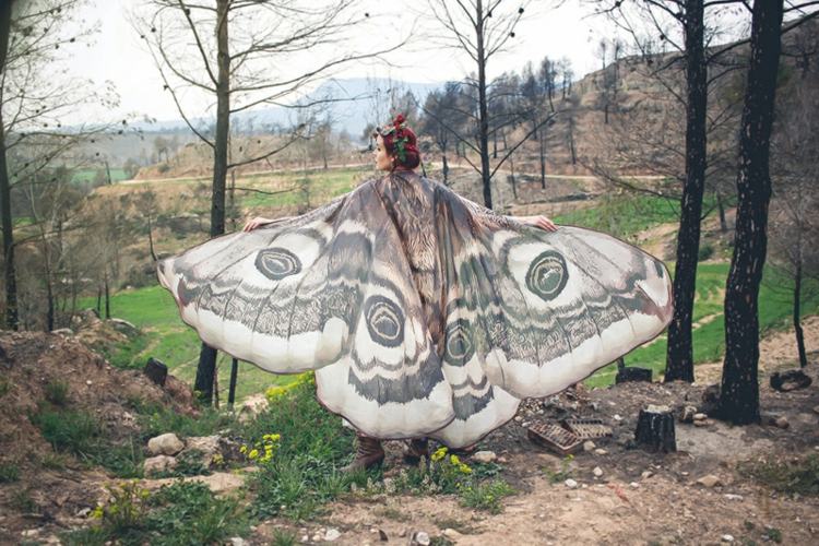 karnevalstillbehör wing-butterfly-romantisk-cape