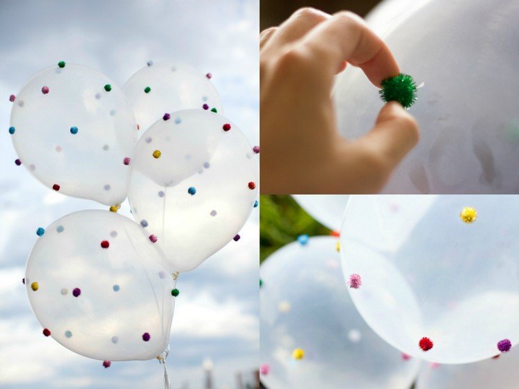 karneval-dekoration-tinker-barn-ballonger-pomponger-stick på