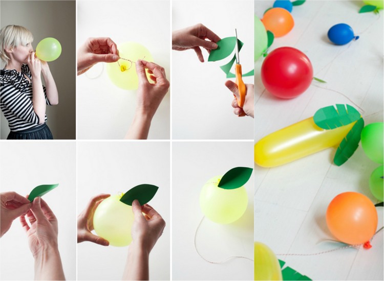 karneval-dekoration-tinker-ballonger-frukt-pappersark