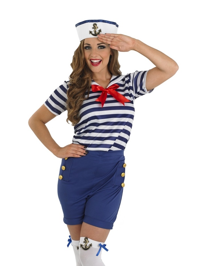 populära-karneval-kostymer-för-kvinnor-sjöman-ränder-t-shirt-shorts