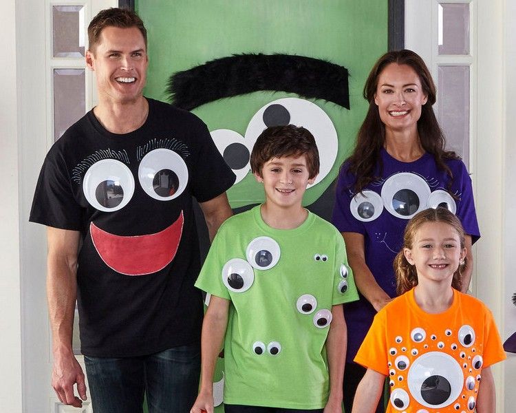 karneval-kostymer-hela-familjen-monster-t-shirts-viftande ögon
