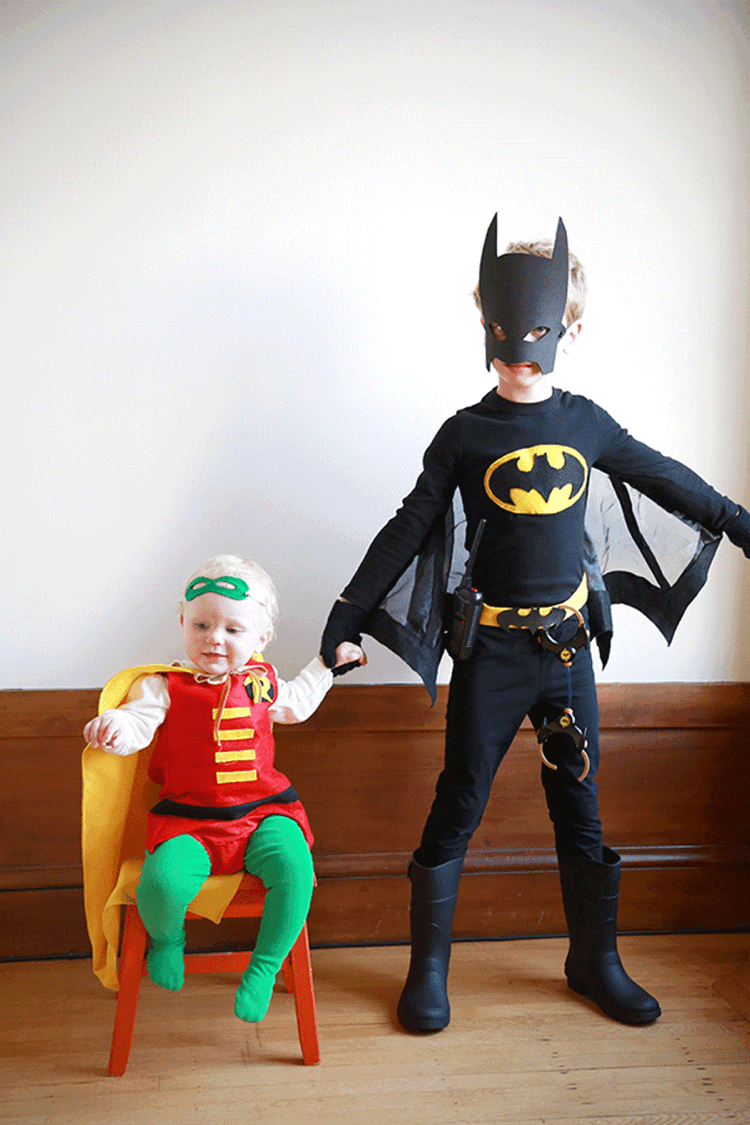 Komiska kostymer skapar idéer Batman och Robin