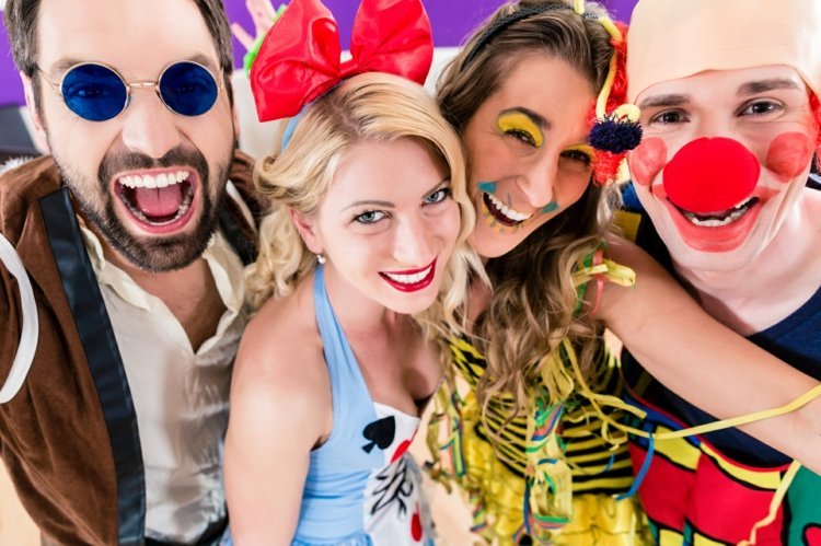 Carnival motto idéer falska tema-hippie-clown-alice-bee