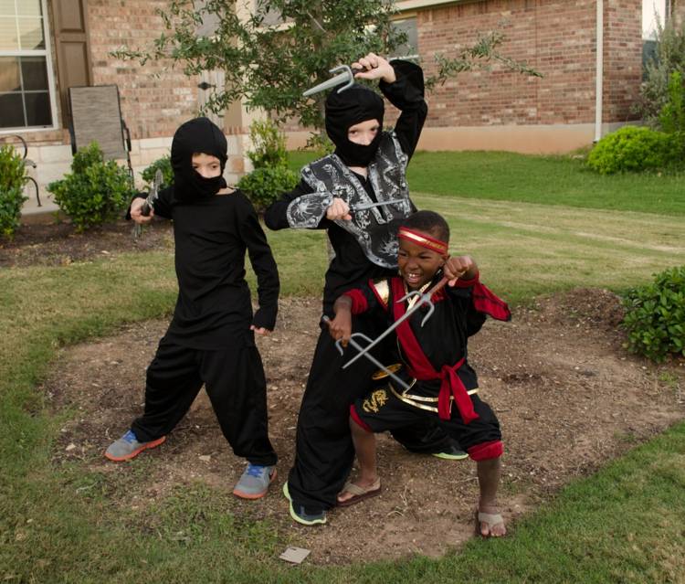 Carnival kostymer ninja pojkar svarta kläder