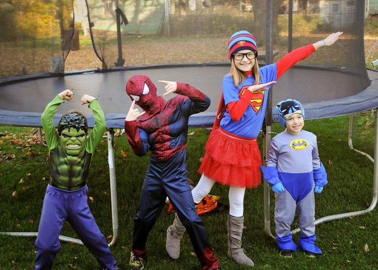 Carnival kostymer superhjälte flicka superman pojke spiderman batman