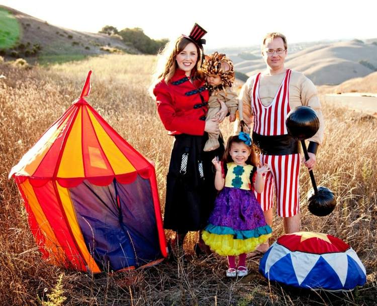 Karnevalskostymer Cirkustema familjedräkter