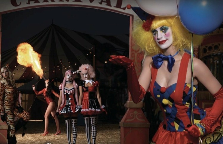 Carnival kostymer clowner cirkus kvinnor peruk