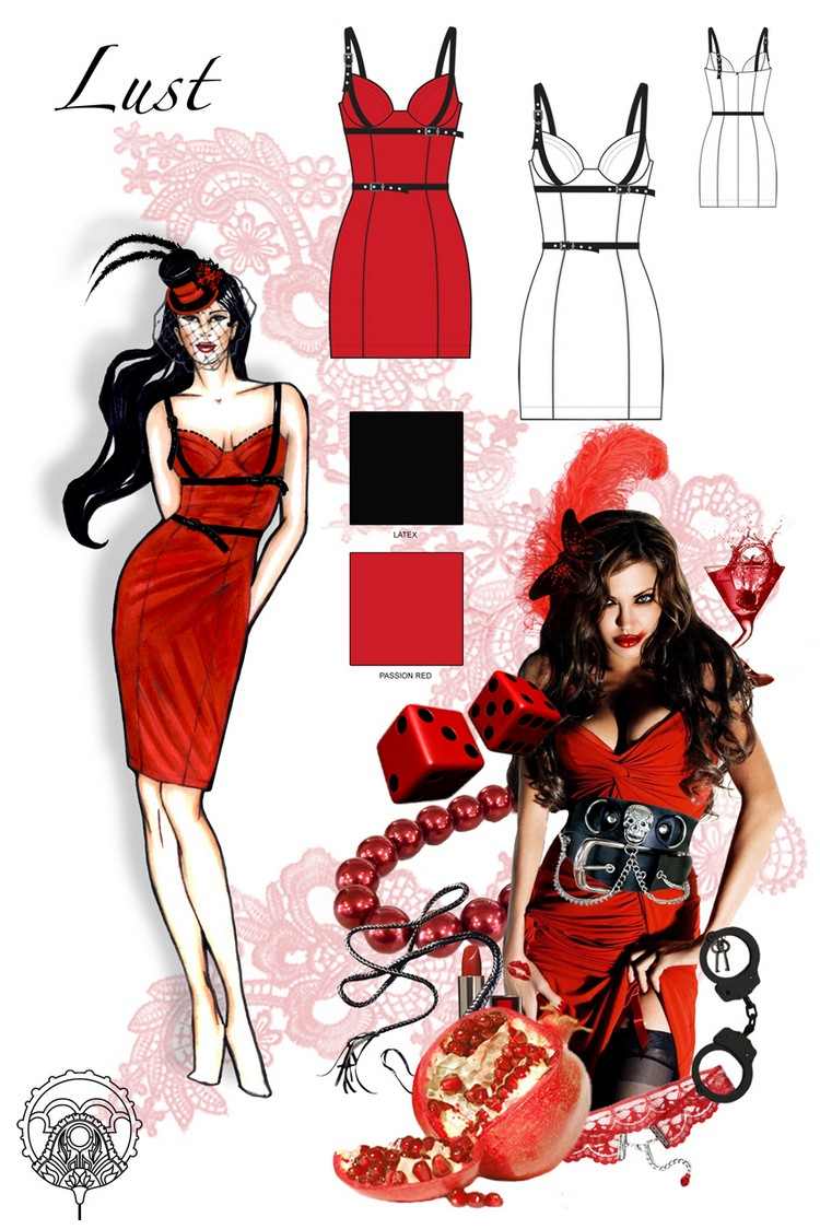 Karneval-kostymer-2015-lustberoende-röd-klänning-korsett