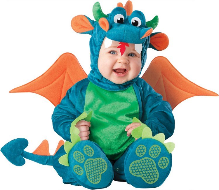 Karnevalskostymer-bebisar-drake-pojke-söt-bekväm
