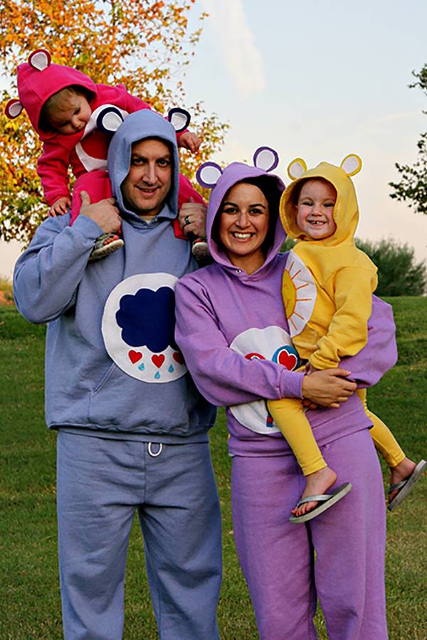 karneval kostymer familj lycka björnar klä upp