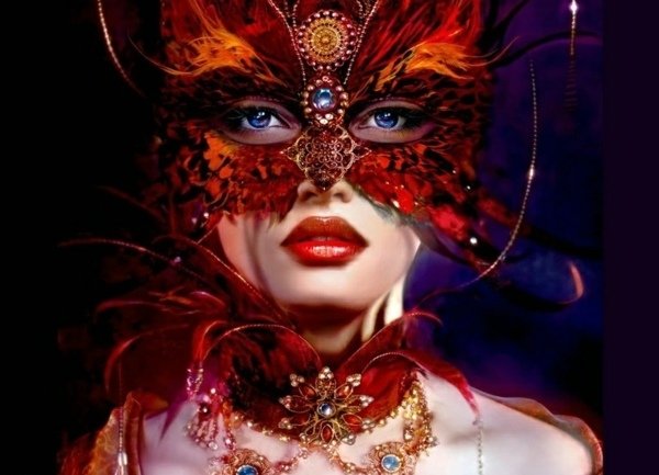 Carnival kostymer kvinnor tillbehör mask fjäder