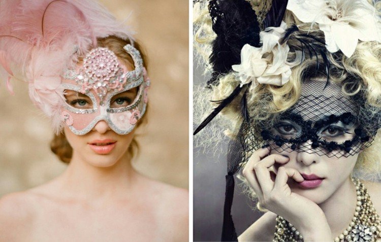 karneval-kostymer-för-kvinnor-snygga-masker-spets-rosa-svart-fjädrar-blomma-hår