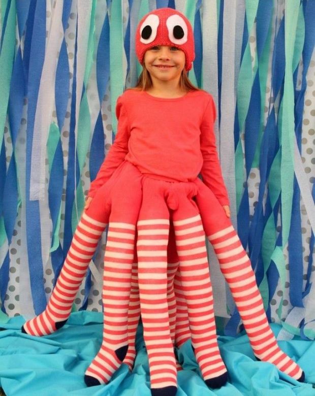 Gör-det-själv-gör-själv-bläckfisk-roliga-karneval-kostymer-för-barn