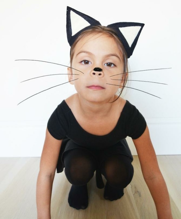 Flickor kostymer sy kattöron filt