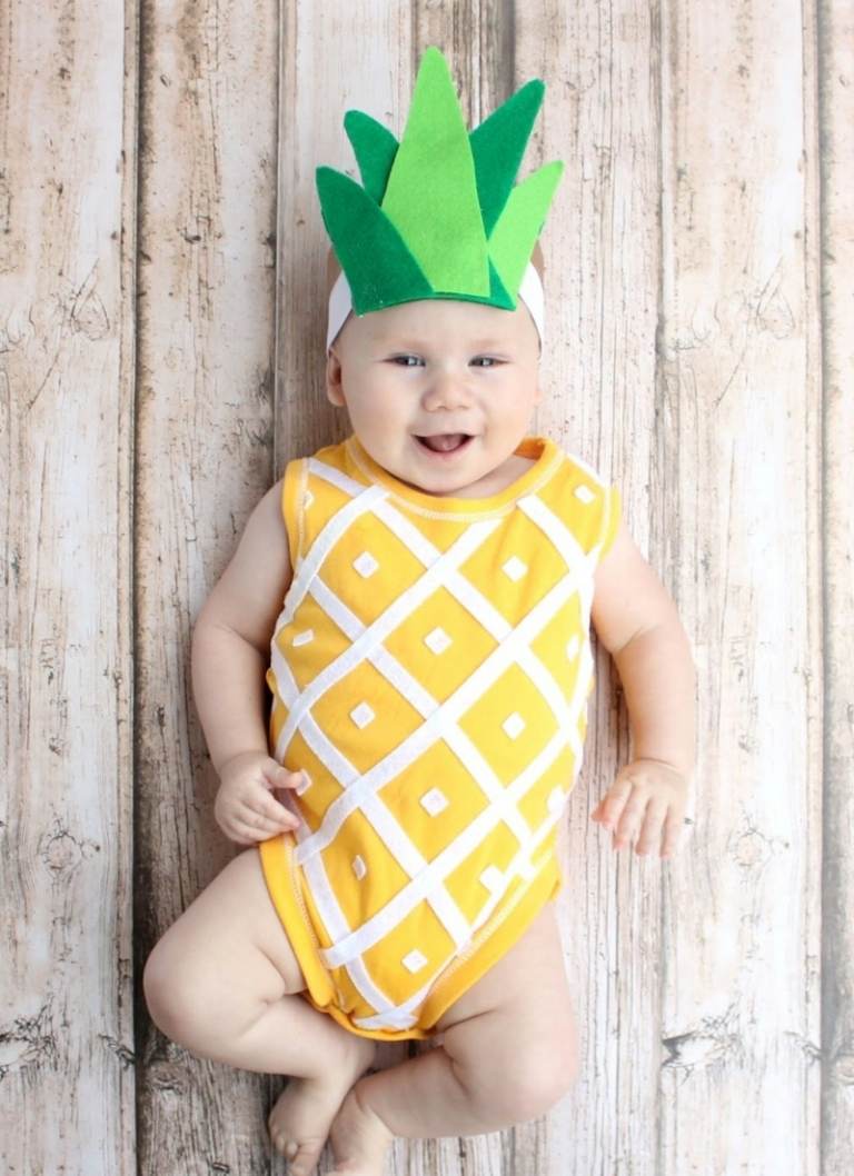 karnevalskostymer för barn ananas baby romper filt