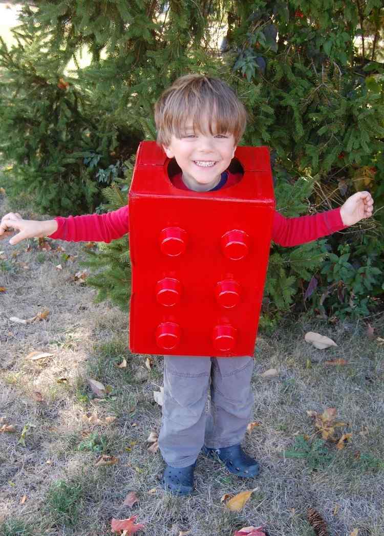 karneval-kostymer-småbarn-röd-lego-tegel-barn-kostym