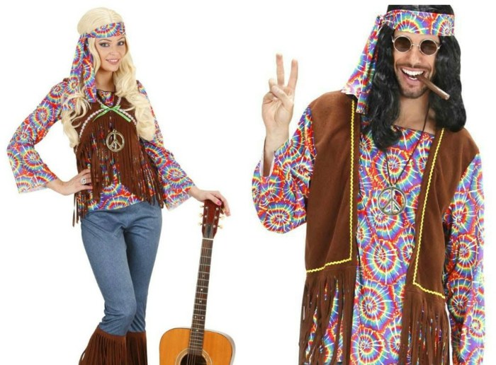 Hippie man och kvinna