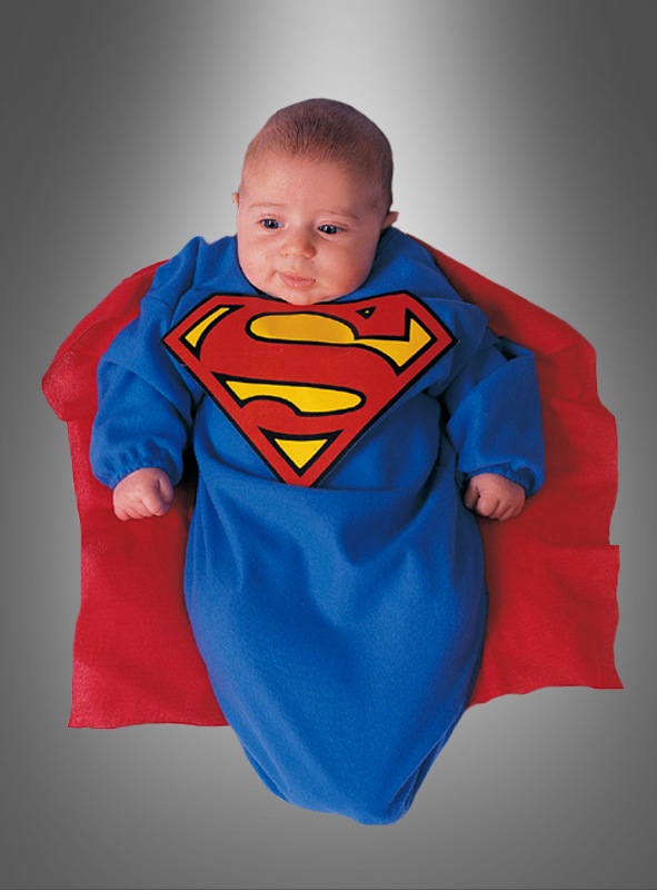 Mardi Gras kostymer billig baby superman blå röd keps