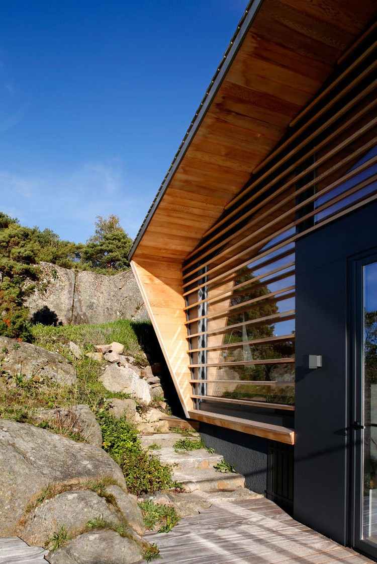 Använd cederträ för fasadens moderna tak