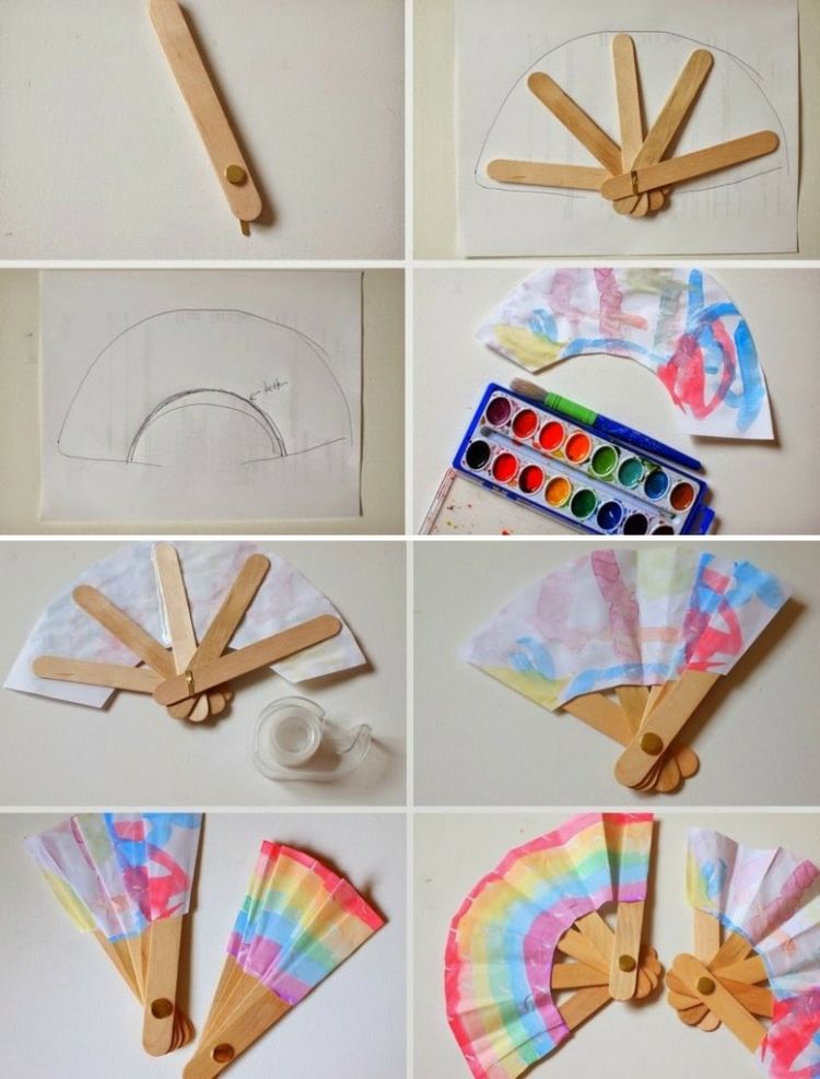Fan-tinker-kids-fun-work-glass sticks-water-paint