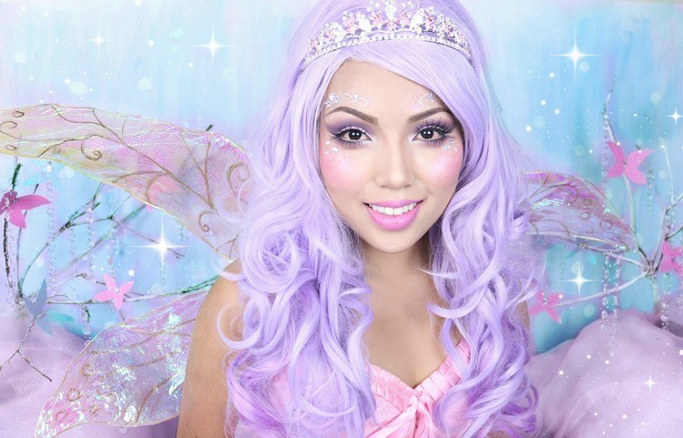 princess fairy make-up enkla smink tips rosa lila