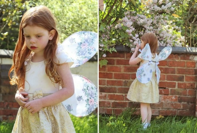 fairy wings tinker tyg-motiv-blommor-romantisk-klänning
