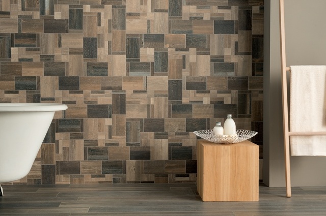porslin stengods kakel trä look badrum fioranese mosaik imitation