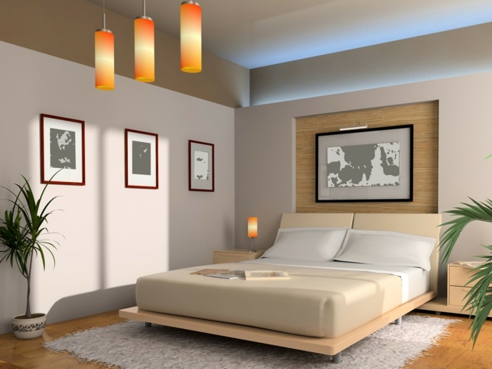 Feng Shui sovrum med lite möbler