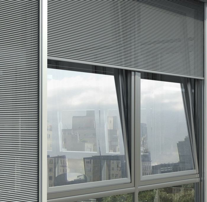 solskydd fönster design grå schüco glasruta