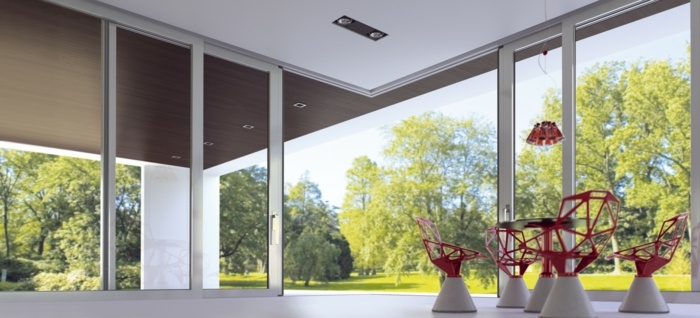 skjutfönster profil idé kök modernt hus design