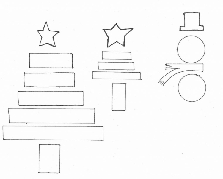 Fönsterbilder Julgran snögubbe mall