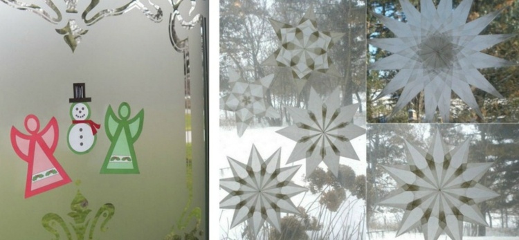 fönster bilder för julstjärna snögubbe ängel grön röd