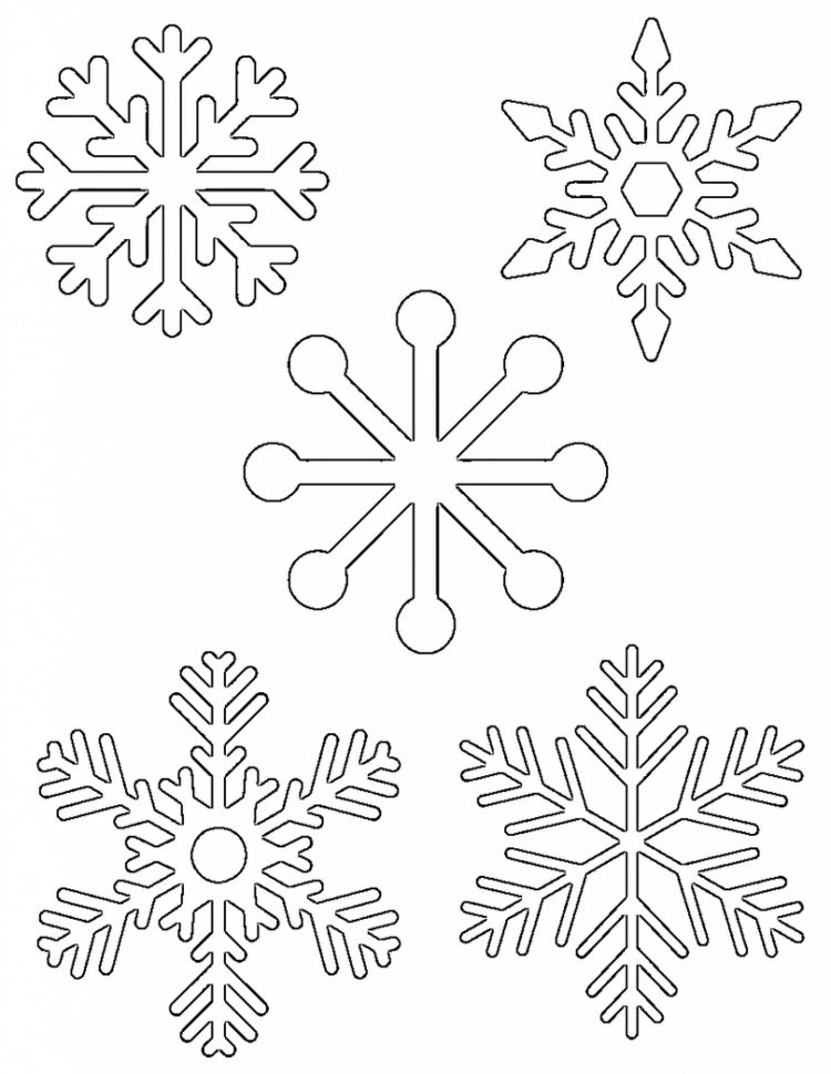 Mallar för olika typer av snöflingor
