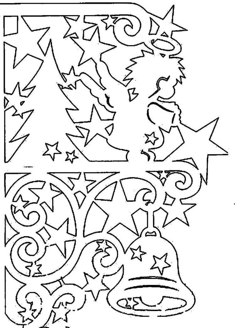 Få fönstret att se ut som jul med en bild av papper - ängel, klocka och stjärnor